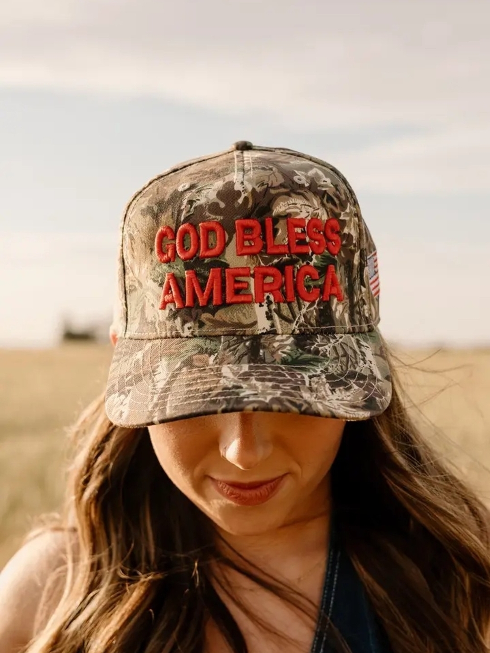 God Bless America camo Hat